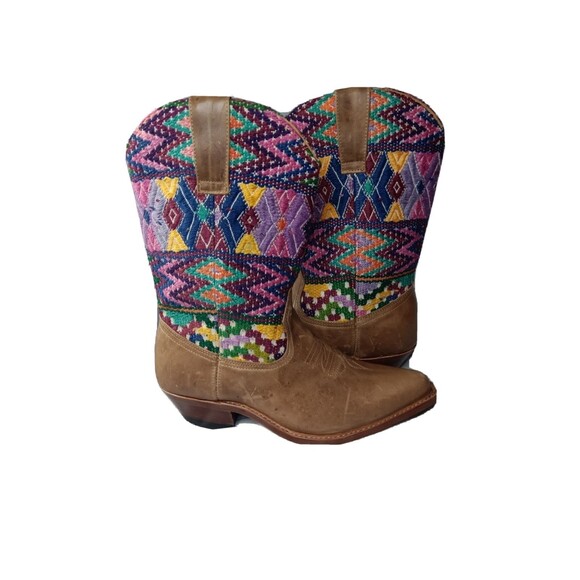 Handcrafted Kilim & Leather Boots Woven South Western Women's Size 41 | US 10 - Picture 3 of 13